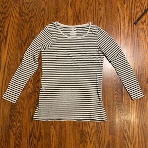 myStyle Striped Cotton Blend Long Sleeve T-shirt